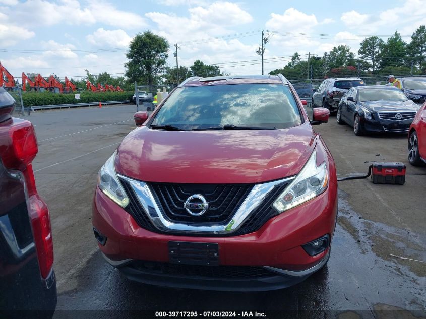 2017 Nissan Murano Sl VIN: 5N1AZ2MH9HN142511 Lot: 39717295