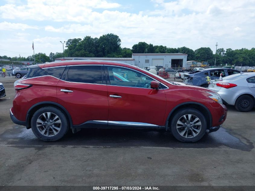 2017 Nissan Murano Sl VIN: 5N1AZ2MH9HN142511 Lot: 39717295