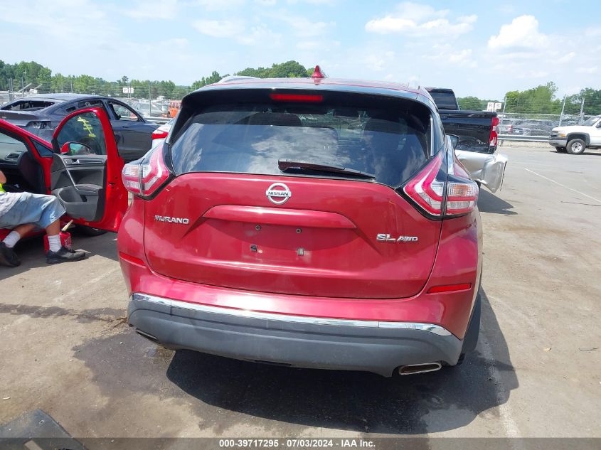 2017 Nissan Murano Sl VIN: 5N1AZ2MH9HN142511 Lot: 39717295