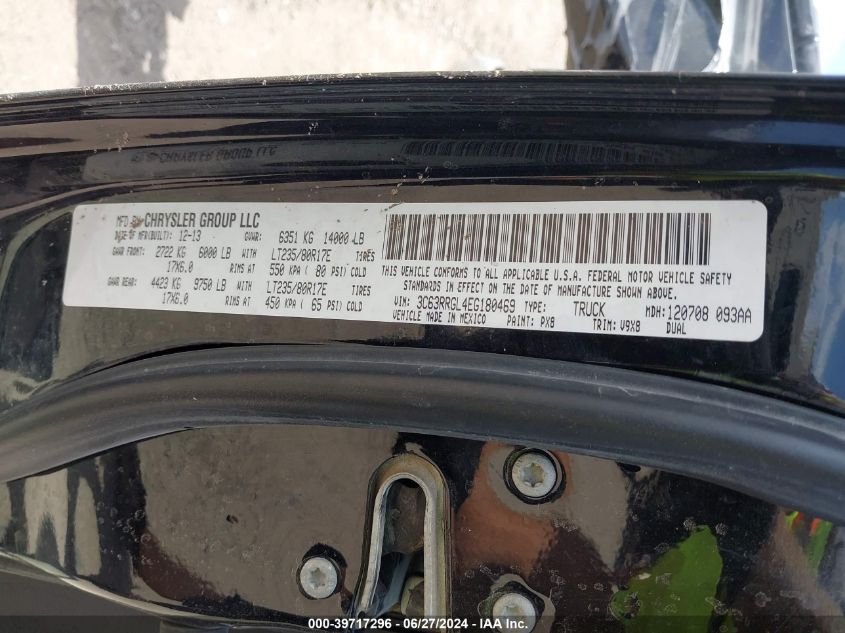 2014 Ram 3500 Tradesman VIN: 3C63RRGL4EG180469 Lot: 39717296