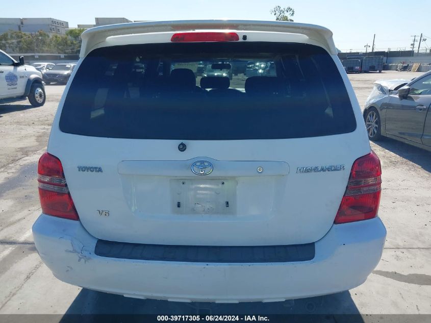 2002 Toyota Highlander V6 VIN: JTEGF21A420048020 Lot: 39717305