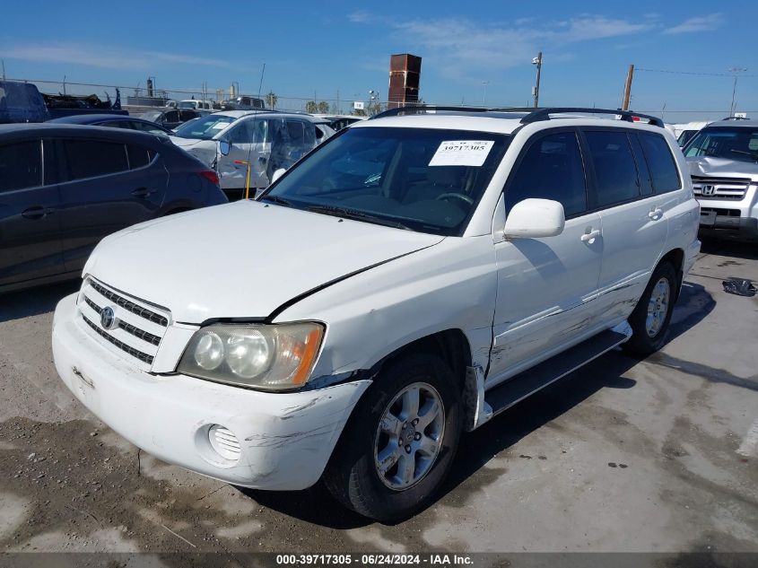 2002 Toyota Highlander V6 VIN: JTEGF21A420048020 Lot: 39717305