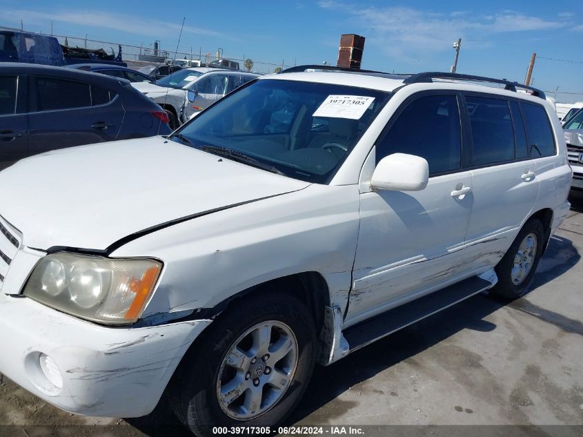 2002 Toyota Highlander V6 VIN: JTEGF21A420048020 Lot: 39717305