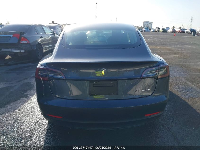 2022 Tesla Model 3 Long Range Dual Motor All-Wheel Drive VIN: 5YJ3E1EB8NF171442 Lot: 39717417