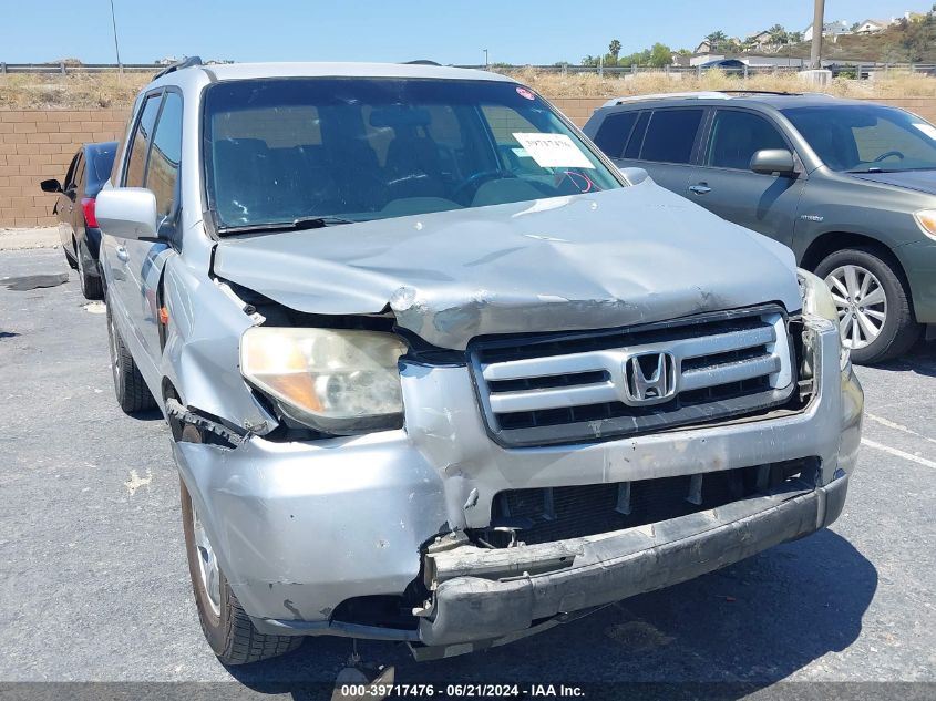 2006 Honda Pilot Ex VIN: 2HKYF18466H504076 Lot: 39717476