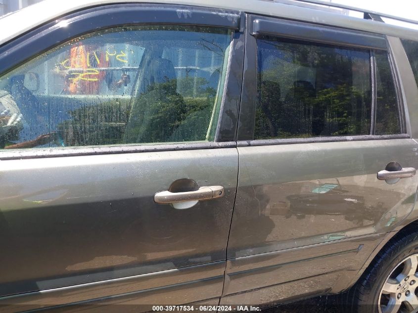 2006 Honda Pilot Ex VIN: 5FNYF18436B023376 Lot: 39717534