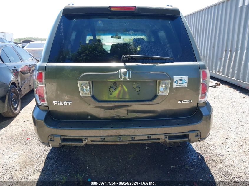 2006 Honda Pilot Ex VIN: 5FNYF18436B023376 Lot: 39717534