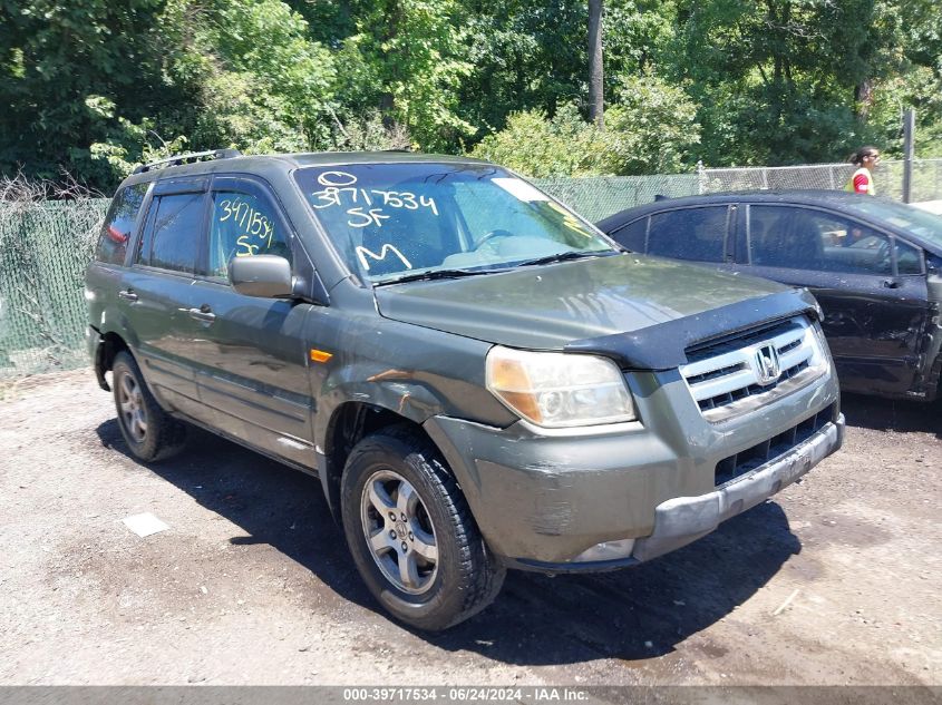 2006 Honda Pilot Ex VIN: 5FNYF18436B023376 Lot: 39717534