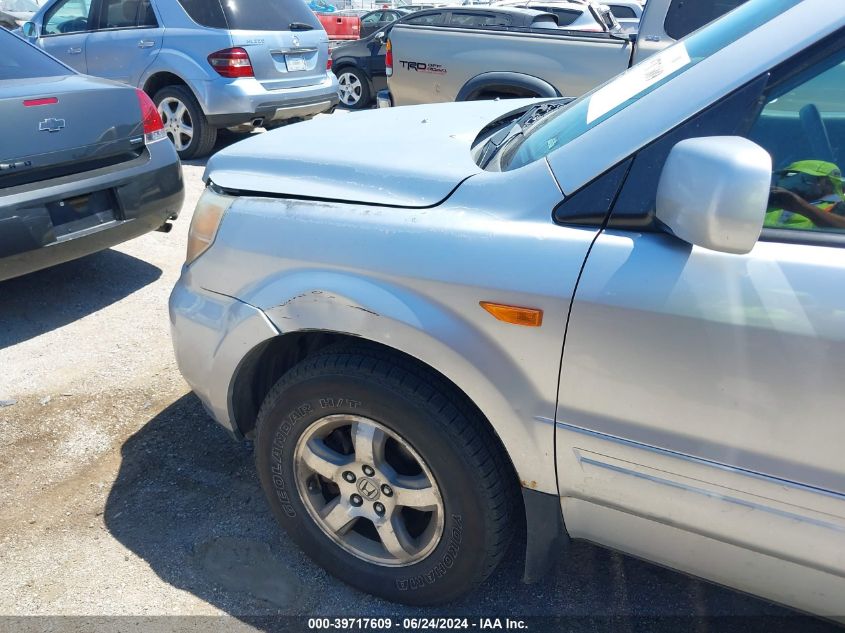 2006 Honda Pilot Ex VIN: 2HKYF18476H556459 Lot: 39717609