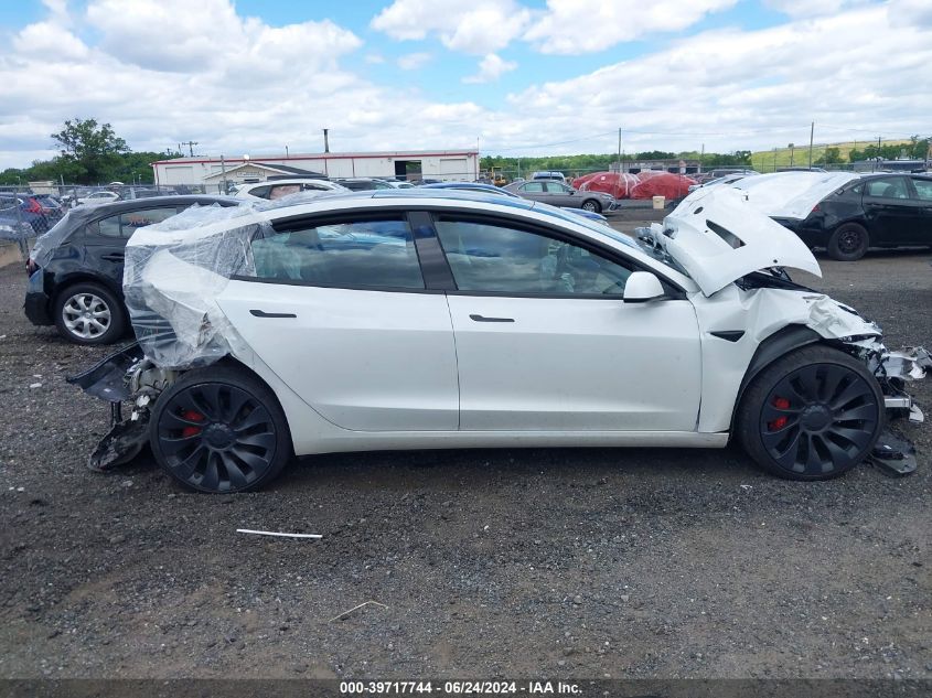 2022 Tesla Model 3 Performance Dual Motor All-Wheel Drive VIN: 5YJ3E1EC1NF307645 Lot: 39717744