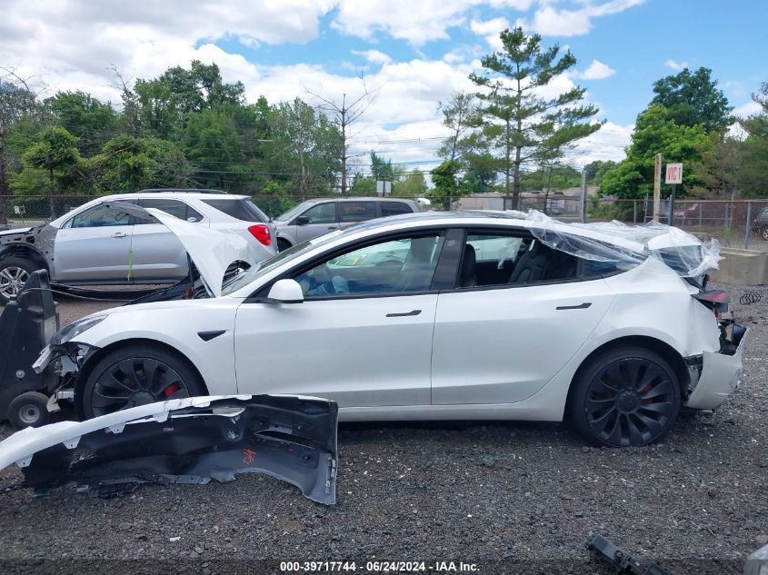 2022 Tesla Model 3 Performance Dual Motor All-Wheel Drive VIN: 5YJ3E1EC1NF307645 Lot: 39717744