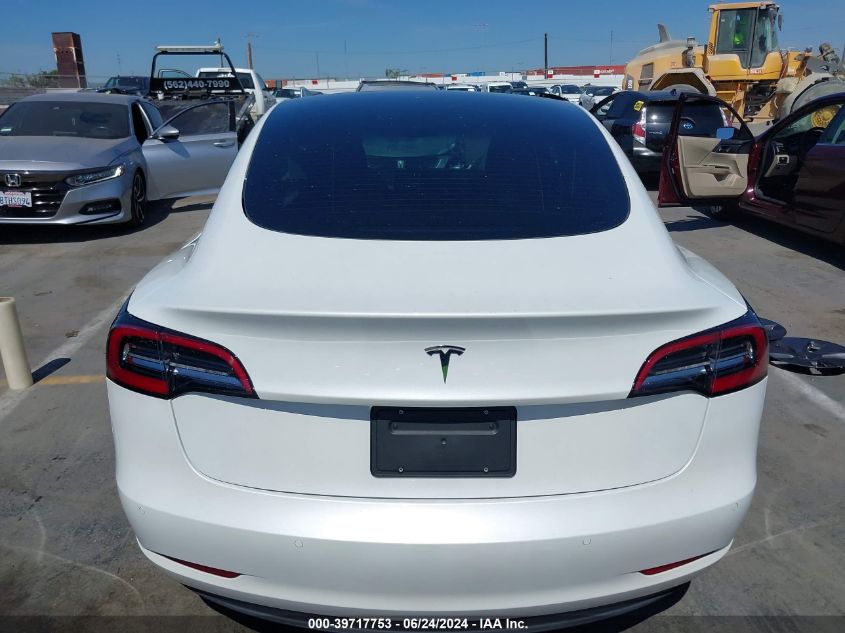 2021 Tesla Model 3 Standard Range Plus Rear-Wheel Drive VIN: 5YJ3E1EA0MF996509 Lot: 39717753