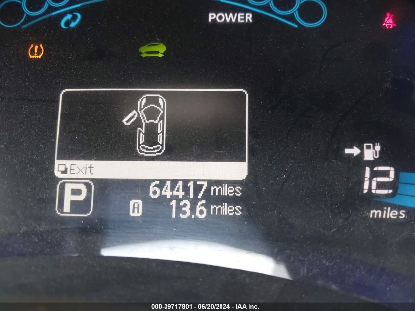 2011 Nissan Leaf Sl VIN: JN1AZ0CP8BT008001 Lot: 39717801