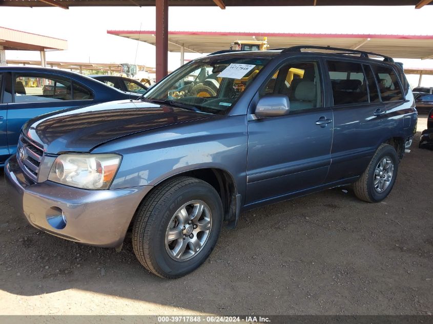 2007 Toyota Highlander V6 VIN: JTEDP21A270127757 Lot: 39717848