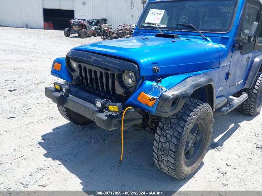 1999 Jeep Wrangler Se VIN: 1J4FY29P0XP483287 Lot: 39717859