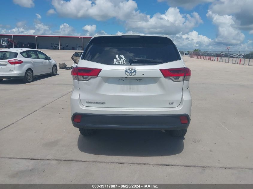 2017 Toyota Highlander Le Plus VIN: 5TDZZRFH0HS194374 Lot: 39717887