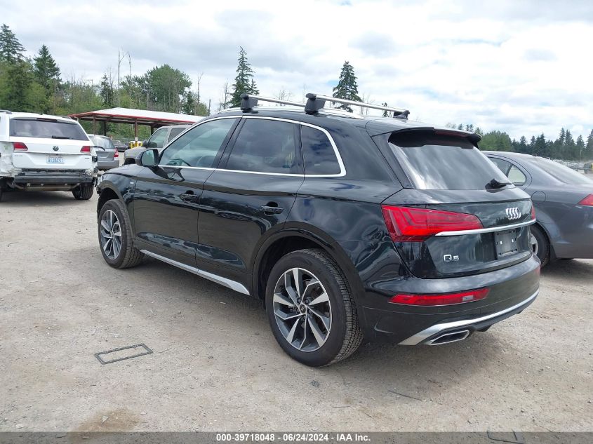 2022 Audi Q5 Premium Plus 45 Tfsi S Line Quattro S Tronic VIN: WA1EAAFY9N2123338 Lot: 39718048