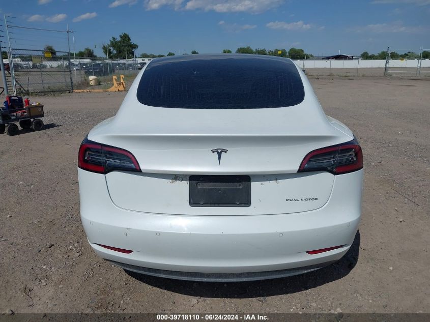 2020 Tesla Model 3 Long Range Dual Motor All-Wheel Drive VIN: 5YJ3E1EB1LF665087 Lot: 39718110