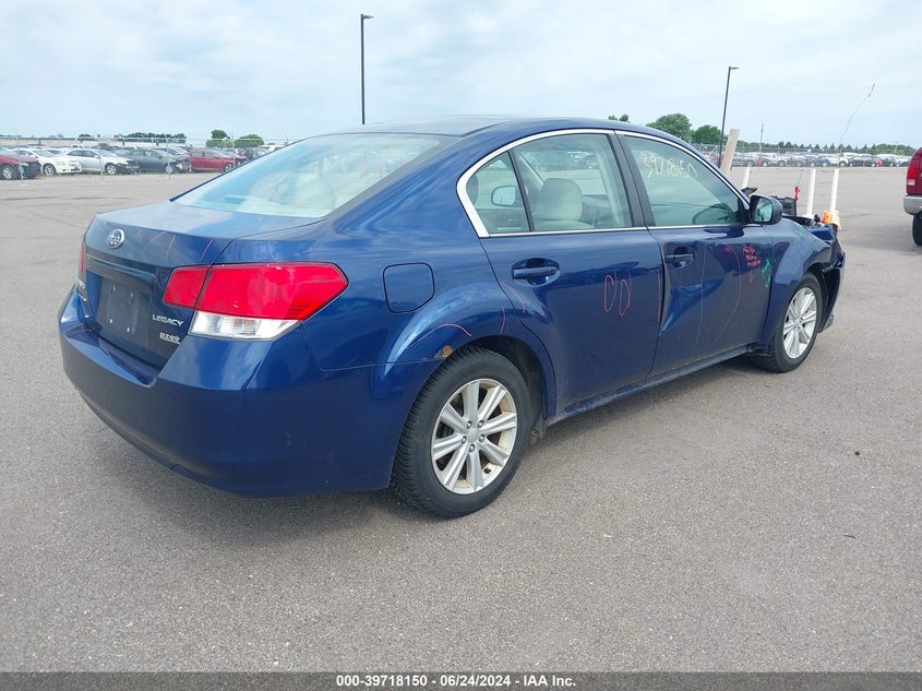 2010 Subaru Legacy 2.5I Premium VIN: 4S3BMBC66A3245409 Lot: 39718150