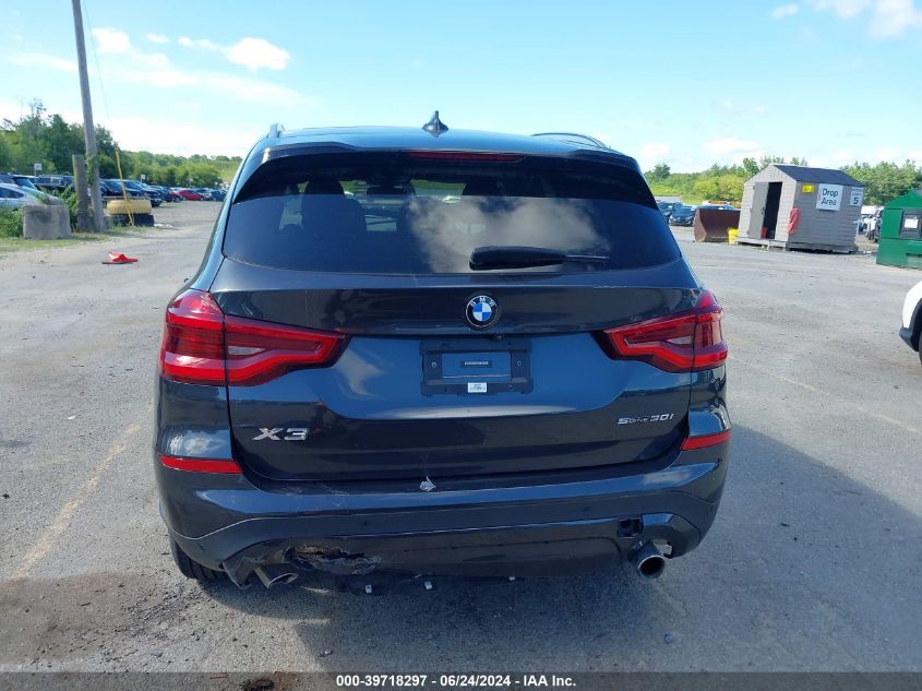 2021 BMW X3 Sdrive30I VIN: 5UXTY3C09M9H76312 Lot: 39718297