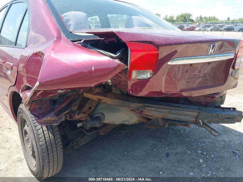 2003 Honda Civic Lx VIN: 2HGES16523H577395 Lot: 39718465