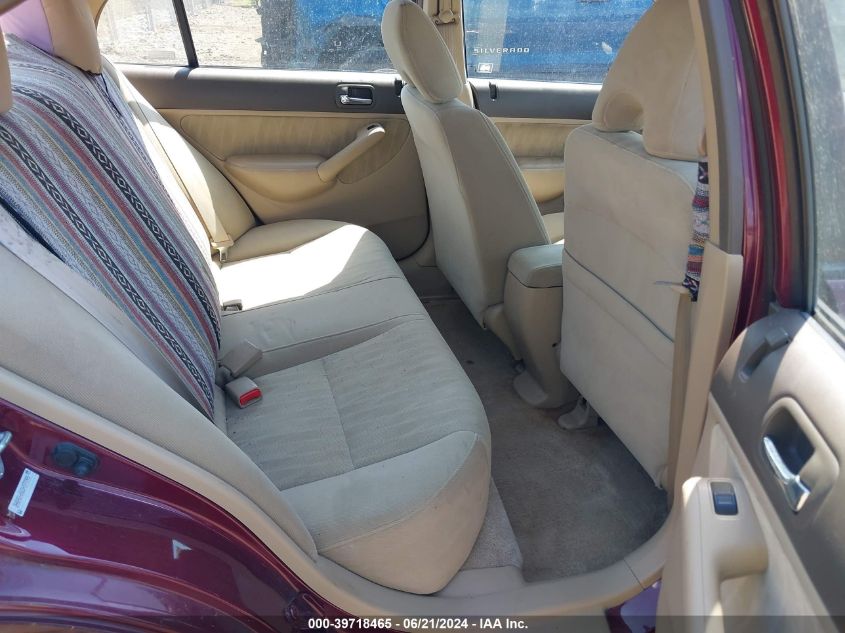 2003 Honda Civic Lx VIN: 2HGES16523H577395 Lot: 39718465