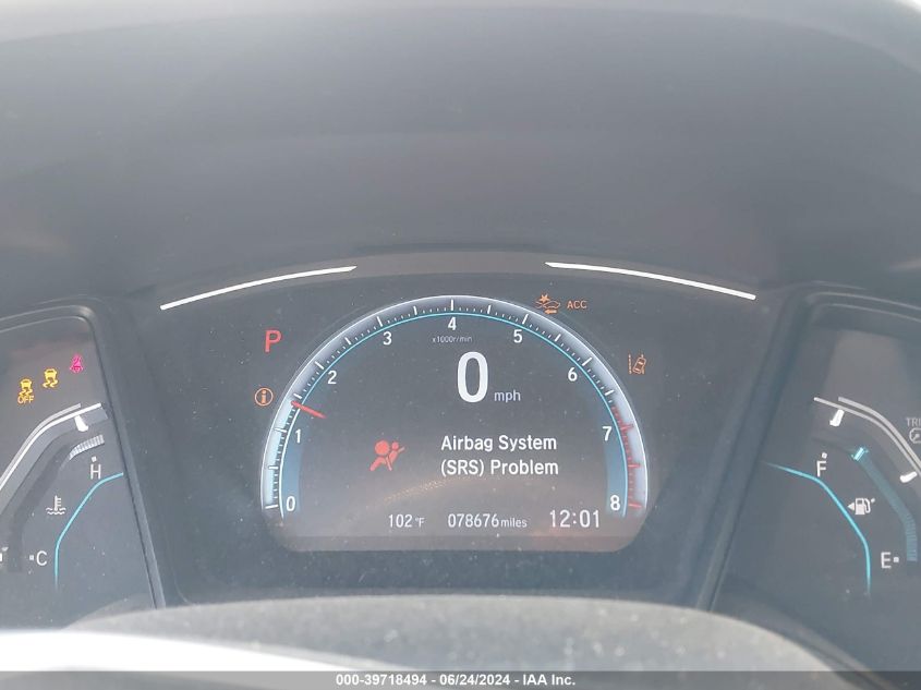 2019 Honda Civic Lx VIN: 2HGFC2F62KH547876 Lot: 39718494