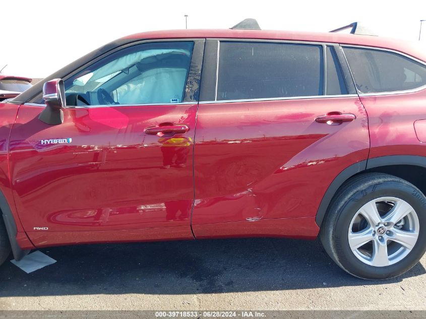 2021 Toyota Highlander Hybrid Le VIN: 5TDBBRCH5MS024905 Lot: 39718533