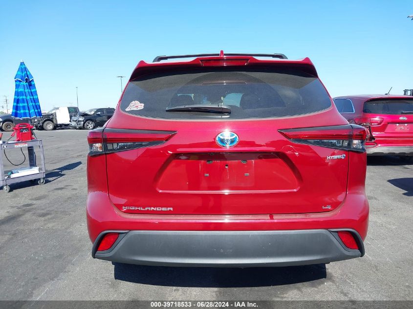 2021 Toyota Highlander Hybrid Le VIN: 5TDBBRCH5MS024905 Lot: 39718533