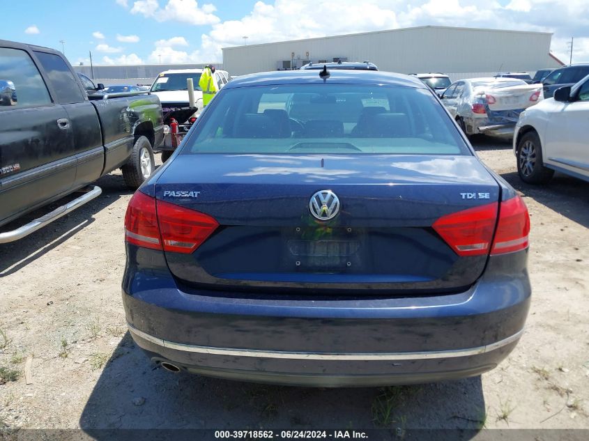 1VWBV7A39FC038536 2015 Volkswagen Passat 2.0L Tdi Se