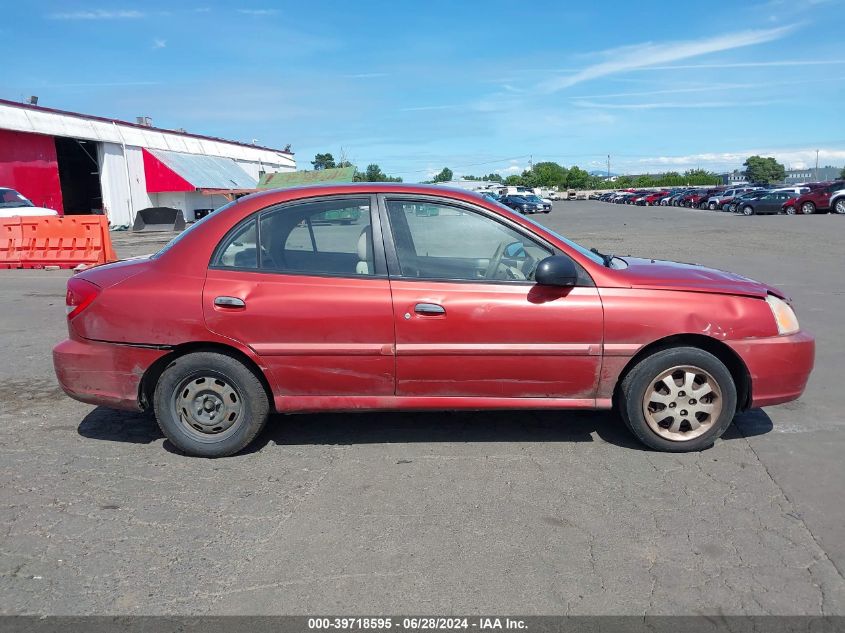 2003 Kia Rio VIN: KNADC125X36231218 Lot: 39718595