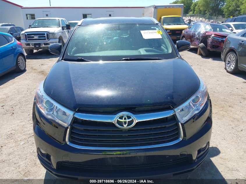 2015 Toyota Highlander Xle V6 VIN: 5TDJKRFH5FS092809 Lot: 39718696