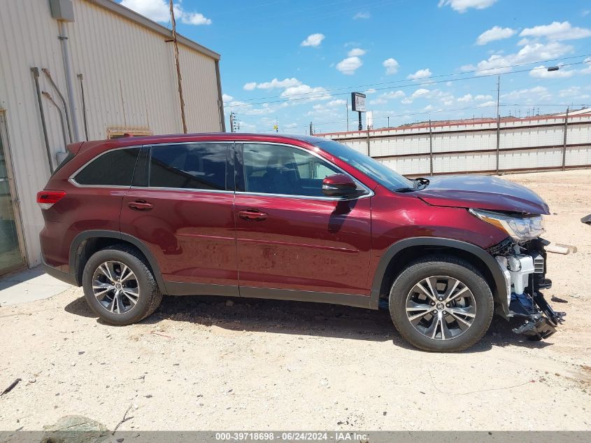 2019 Toyota Highlander Le Plus VIN: 5TDZZRFH7KS299341 Lot: 39718698