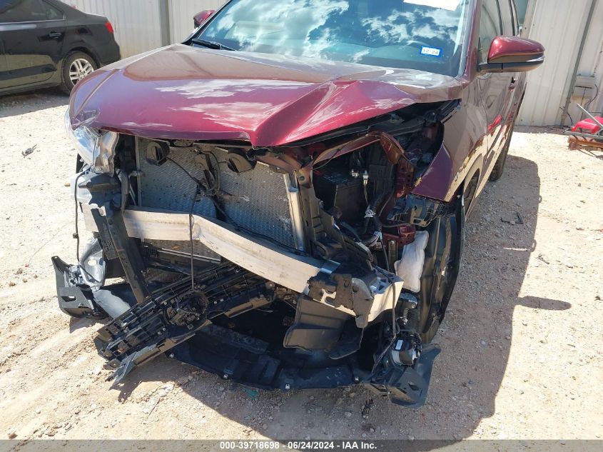 2019 Toyota Highlander Le Plus VIN: 5TDZZRFH7KS299341 Lot: 39718698