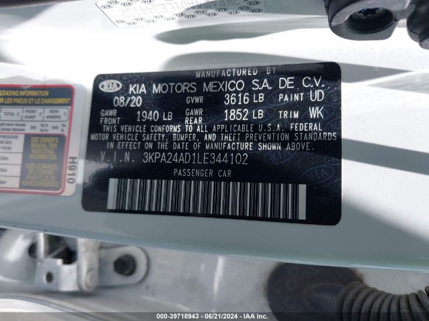 2020 KIA RIO LX - 3KPA24AD1LE344102