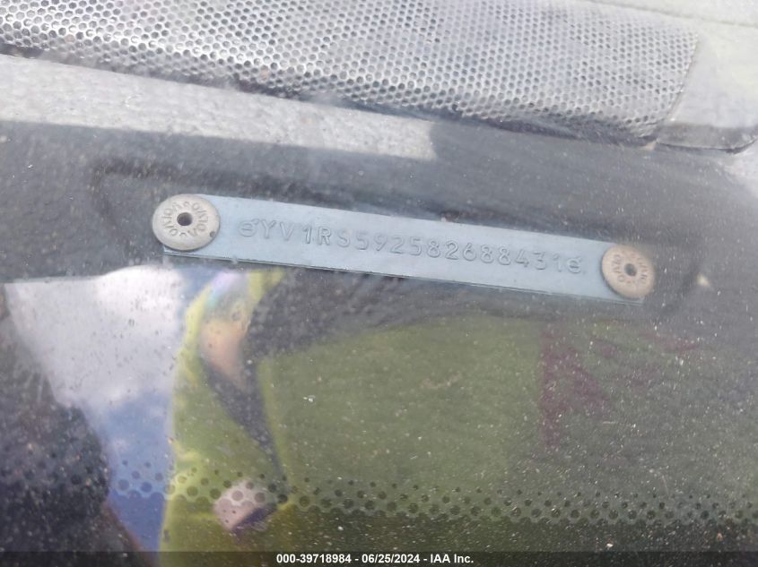 2008 Volvo S60 2.5T VIN: YV1RS592582688431 Lot: 39718984