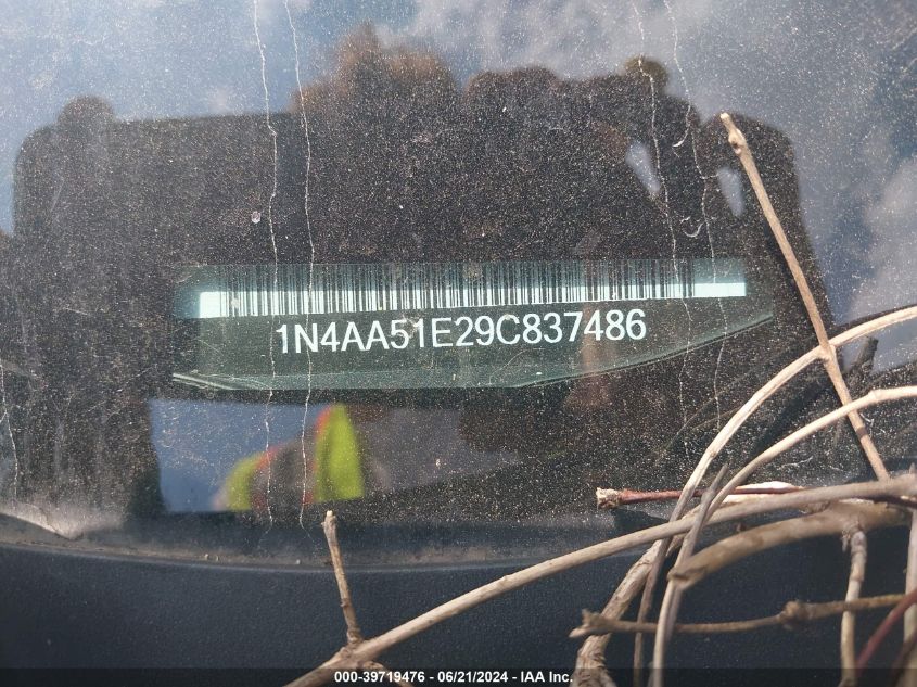 2009 Nissan Maxima 3.5 Sv VIN: 1N4AA51E29C837486 Lot: 39719476
