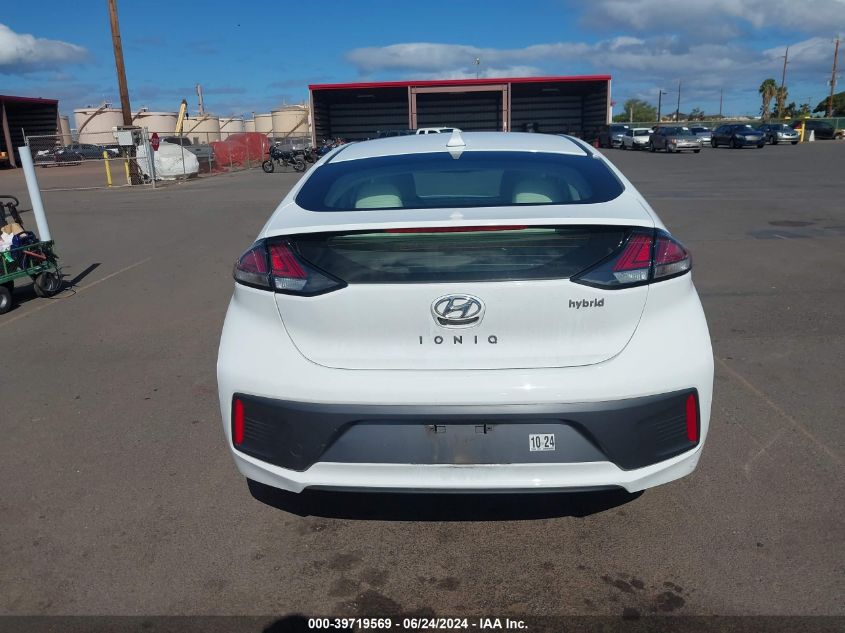 2022 Hyundai Ioniq Hybrid Sel VIN: KMHC85LC9NU269571 Lot: 39719569