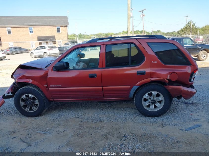 2001 Isuzu Rodeo S/Ls/Lse VIN: 4S2DM58W214331706 Lot: 39719583