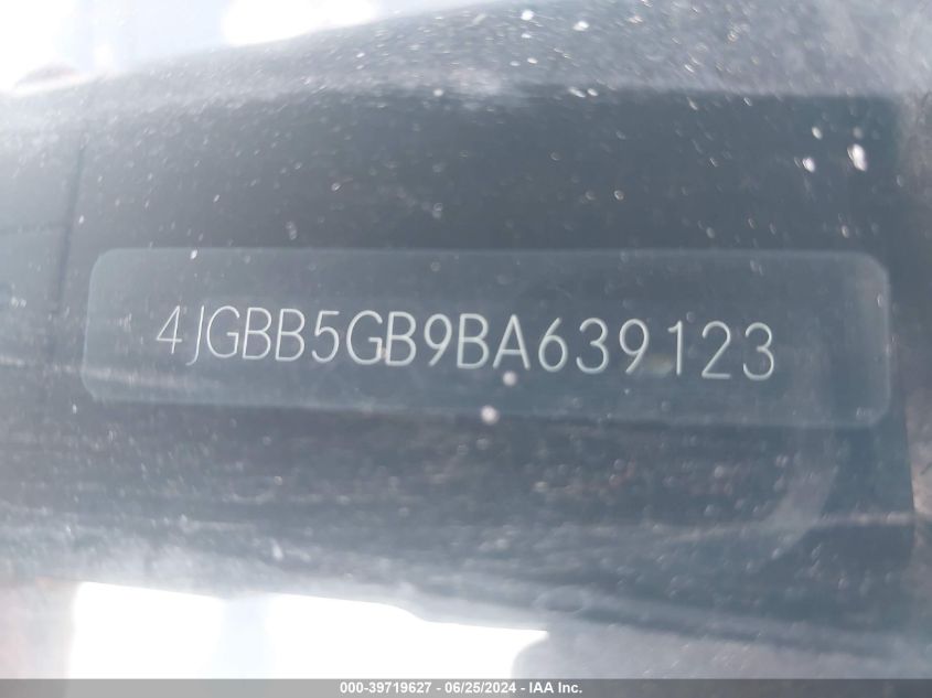 2011 Mercedes-Benz Ml 350 VIN: 4JGBB5GB9BA639123 Lot: 39719627