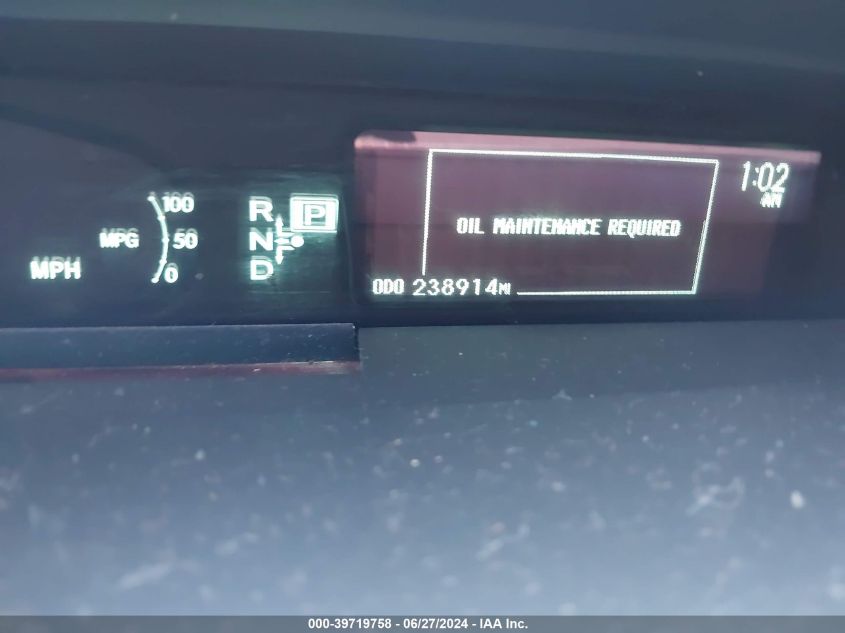 2010 Toyota Prius Iv VIN: JTDKN3DU6A0078275 Lot: 39719758