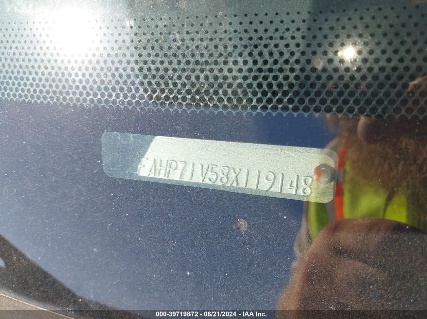 2008 Ford Crown Victoria Police/Police Interceptor VIN: 2FAHP71V58X119148 Lot: 39719872