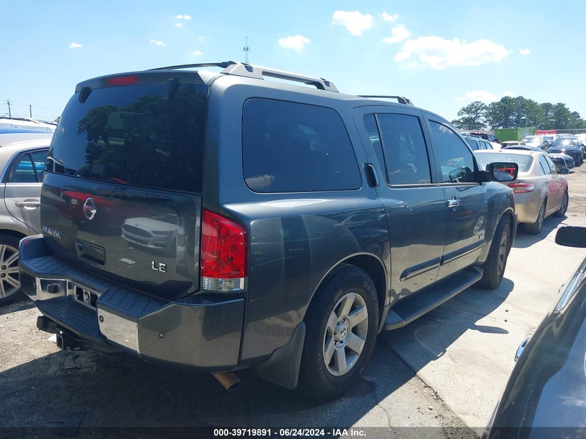 2006 Nissan Armada Le VIN: 5N1AA08A86N720118 Lot: 39719891
