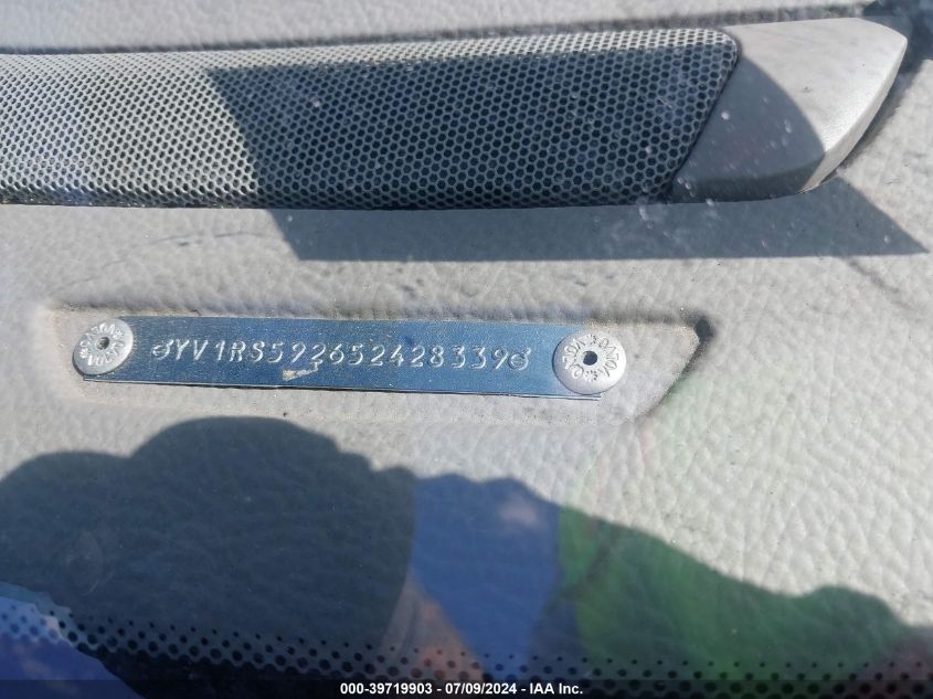 2005 Volvo S60 2.5T VIN: YV1RS592652428339 Lot: 39719903