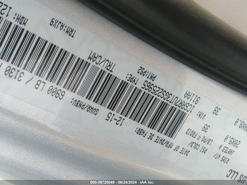 2016 Ram 1500 Sport VIN: 1C6RR7UT3GS225965 Lot: 39720049