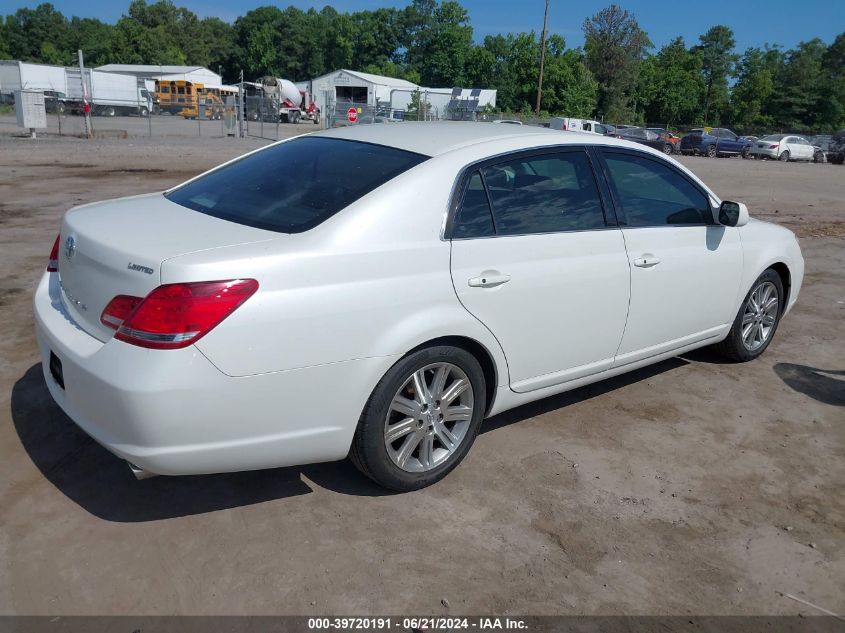 2007 Toyota Avalon Limited VIN: 4T1BK36B17U251296 Lot: 39720191