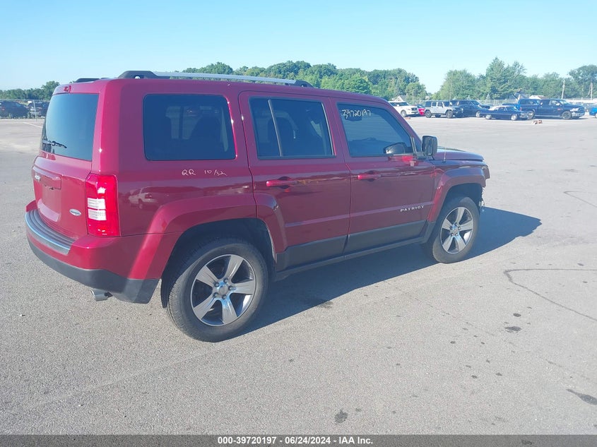 VIN 1C4NJRFBXHD135555 2017 JEEP PATRIOT LATITUDE