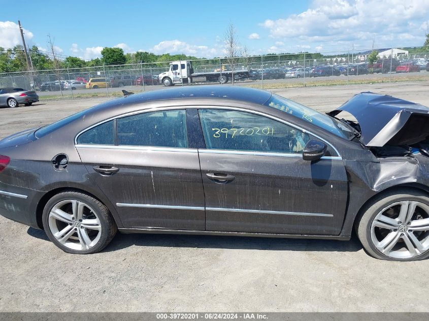 2013 Volkswagen Cc 2.0T Sport Plus VIN: WVWBN7ANXDE542874 Lot: 39720201