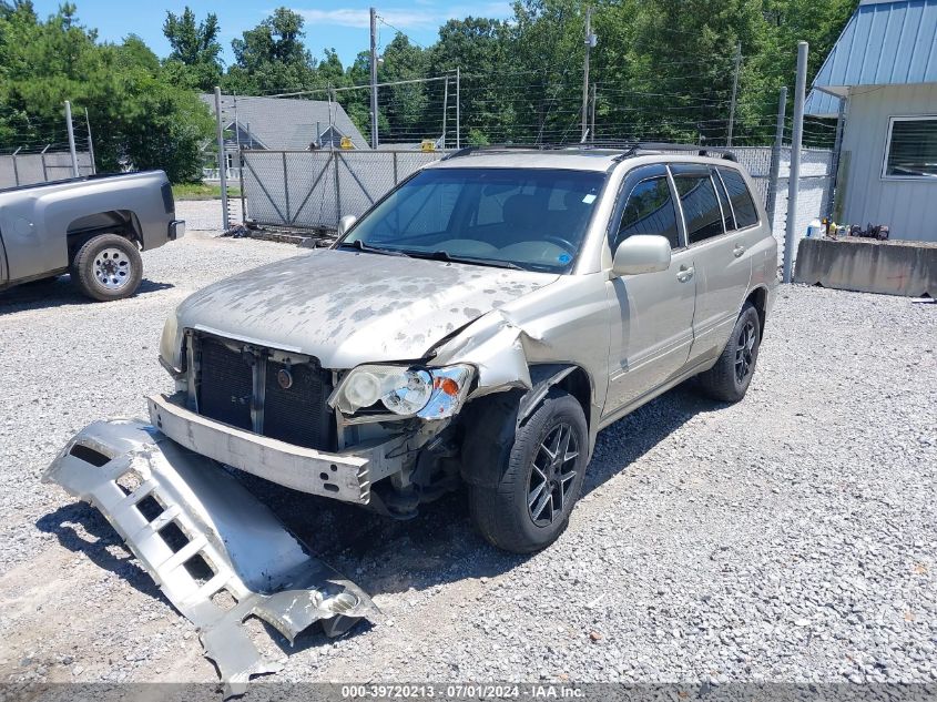 2001 Toyota Highlander V6 VIN: JTEGF21A710017701 Lot: 39720213