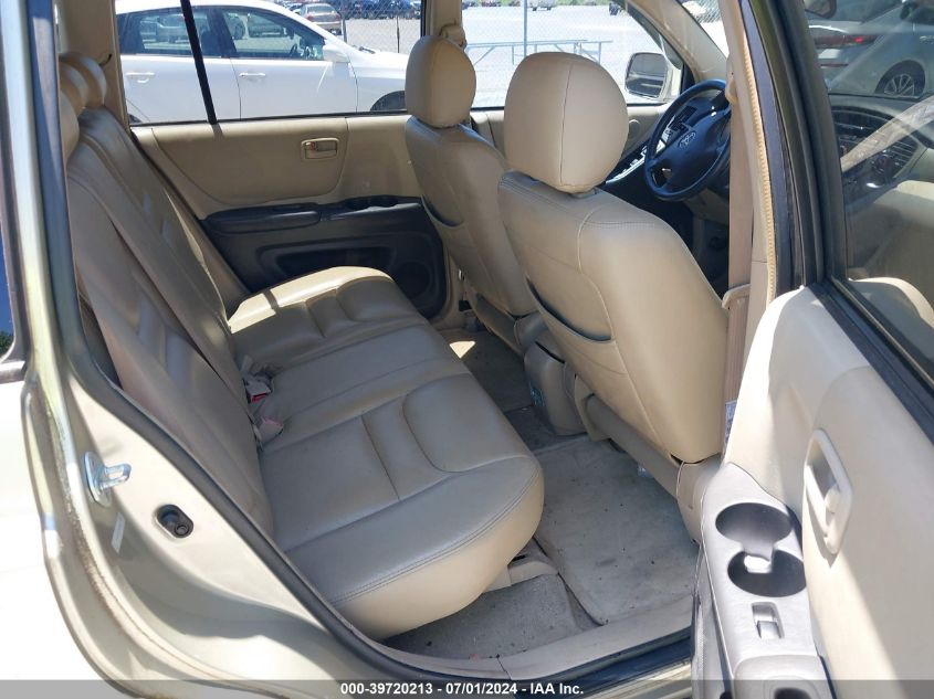 2001 Toyota Highlander V6 VIN: JTEGF21A710017701 Lot: 39720213